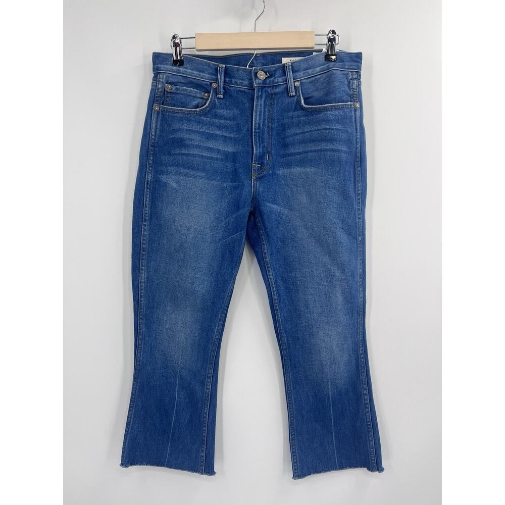 NOEND Denim Kick Boot Cropped High Waisted Jeans Size 29 Made In USA No End